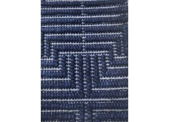 Exquisite Rugs Manzoni Handmade Hand Loomed Viscose and Cotton Area Rug- Navy Pattern Design View