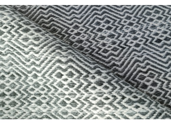 Exquisite Rugs Echo INDOOR/OUTDOOR Handmade Flatwoven PET yarn Area Rug - Black/Ivory Folded View