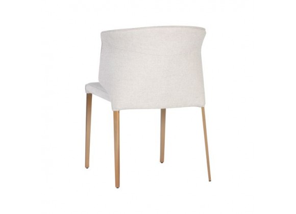 Sunpan Zayden Dining Chair - Belfast Oatmeal - Back Side Angle