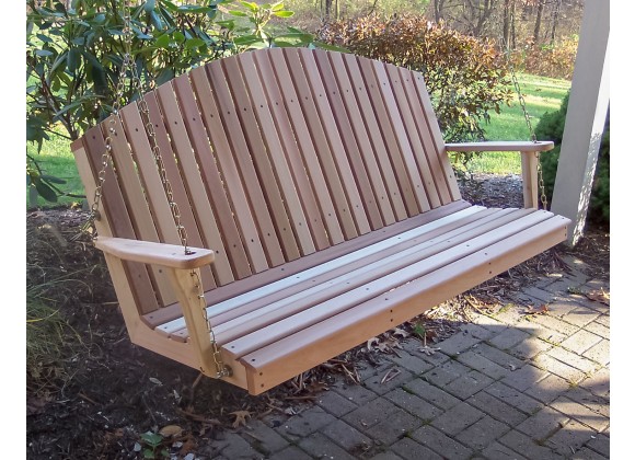 Cedar Mountaintop Fanback Porch Swing 