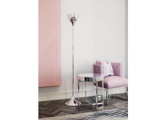Zuo Modern Neutrino Floor Lamp Chrome - Lifestyle