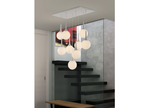 Zuo Modern Epsilon Ceiling Lamp White - Lifestyle