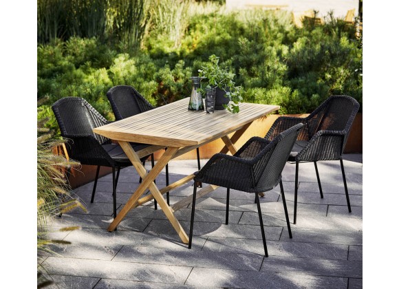 Cane-Line Flip Folding Table, Large, Right Side View