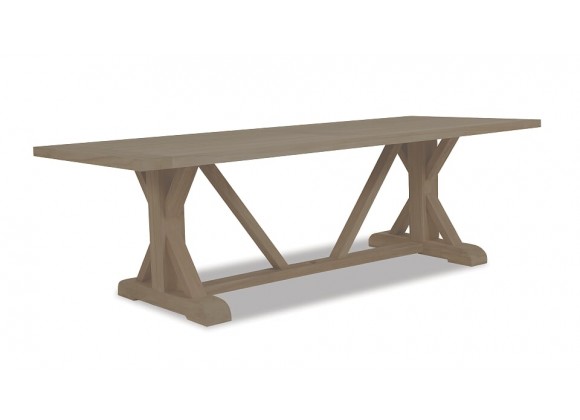 94" Trestle Dining Table in Coastal Teak