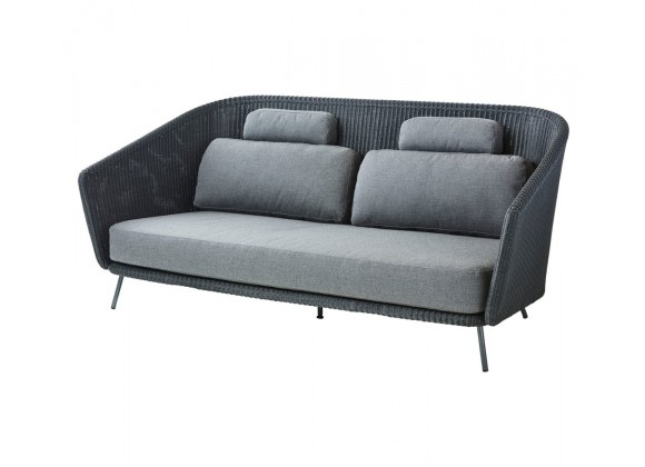 Cane-Line Mega 2-Seater Sofa, Incl Grey. Cane-Line AirTouch Cushions