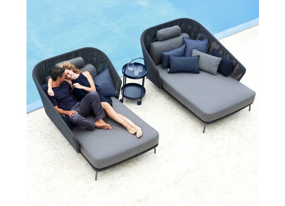 Cane-Line Mega Daybed Left outdoor view
