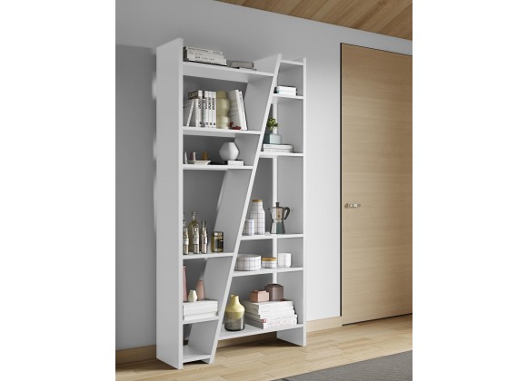 TemaHome Delta Shelving Unit 002 in Pure White - Lifestyle