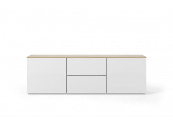 TemaHome Join 180L1 With Base  in Oak & Pure White - Front