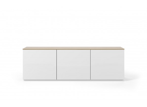 TemaHome Join 180L2 With Base  in Oak & Pure White - Front View