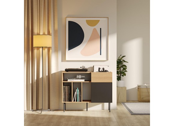TemaHome Viny Sideboard in Oak & Pure Black - Lifestyle