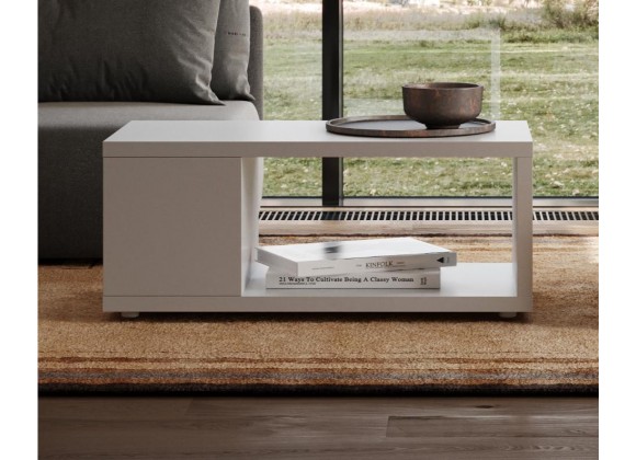 TemaHome Berlin Coffee Table in Pure White - Lifestyle
