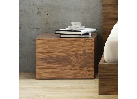 TemaHome Float Night Stand With 1 Drawer in Walnut - Lifestyle