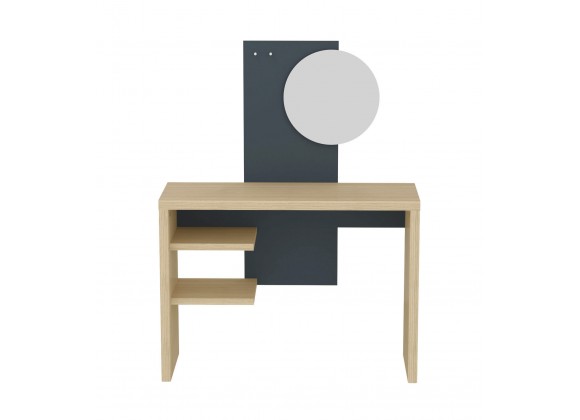 Temahome Hugo Vanity in Melamine Light Oak & Anthracite - Front 
