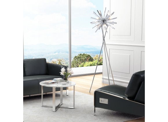 Zuo Modern Savoy Floor Lamp Chrome - Lifestyle