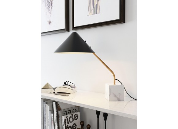 Zuo Modern Pike Table Lamp Black And White - Lifestyle
