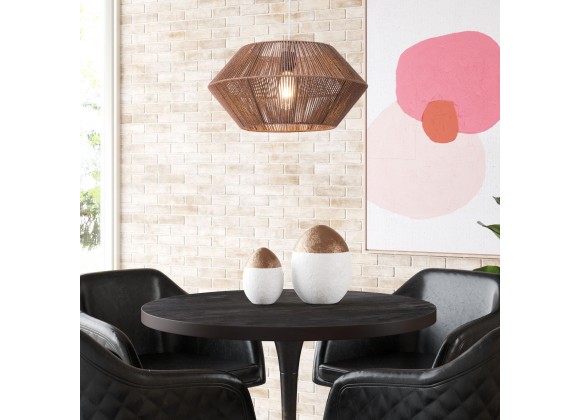 Zuo Modern Kendrick Ceiling Lamp Brown - Lifestyle 