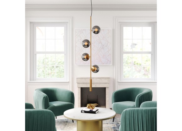 Zuo Modern Zatara Ceiling Lamp Brass - Lifestyle