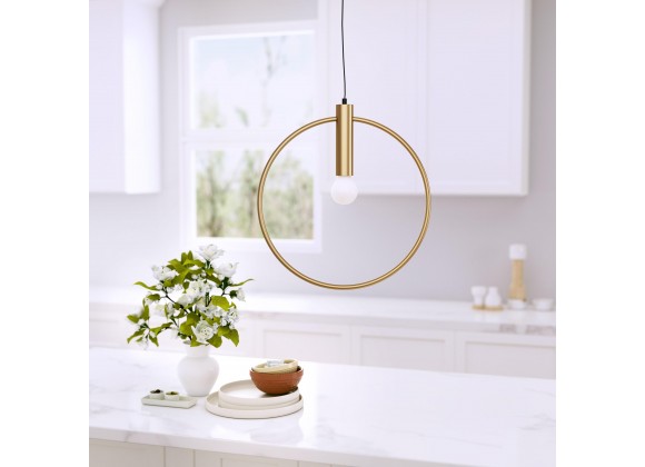 Zuo Modern Irenza Ceiling Lamp Brass - Lifestyle