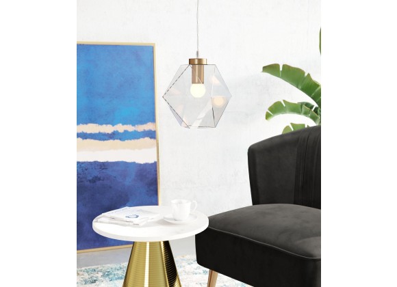 Zuo Modern Jenny Ceiling Lamp Brass - Lifestyle