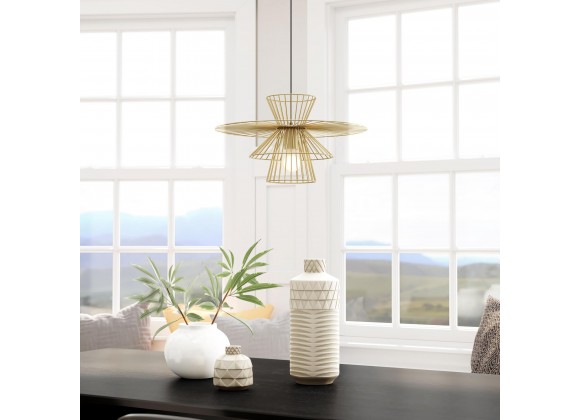 Zuo Modern Azzi Ceiling Lamp Gold - Lifestyle 2