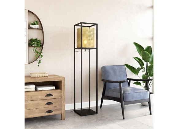 Zuo Modern Yves Floor Lamp Gold And Black - Lifestyle