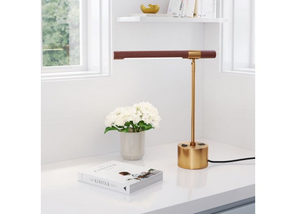 Zuo Modern Kippy Table Lamp Brown And Brass - Lifestyle