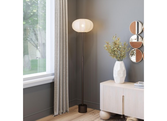 Zuo Modern Wisteria Floor Lamp White - Lifestyle 