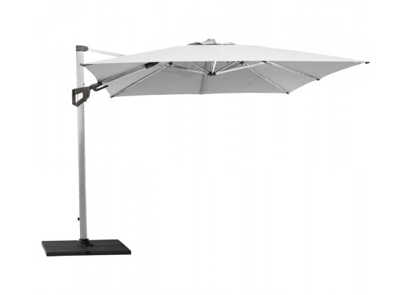 Cane-Line Hyde Luxe Tilt Parasol, 3x3 M, Aluminium/Mat Anodized