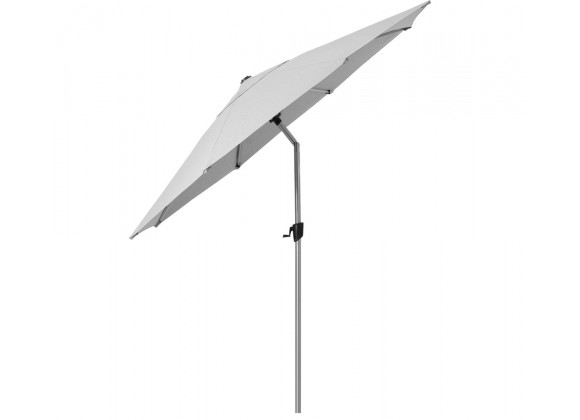 Cane-Line Sunshade Parasol W/Tilt, Dia. 118" Silver Mat Anodized Pole / 100% Solution Dyed Polyester