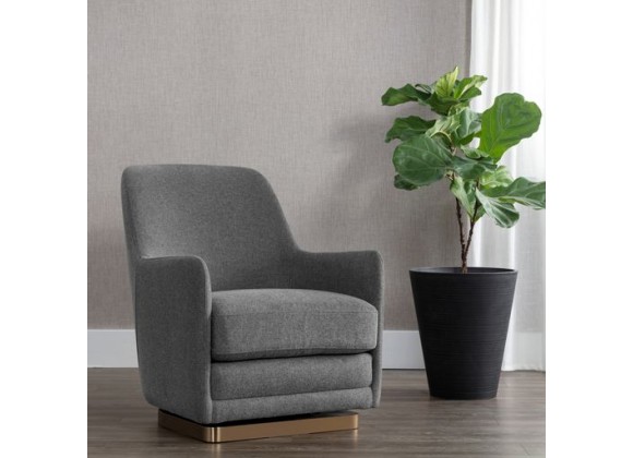 Sunpan Marcela Swivel Lounge Chair - Belfast Koala Grey - Lifestyle