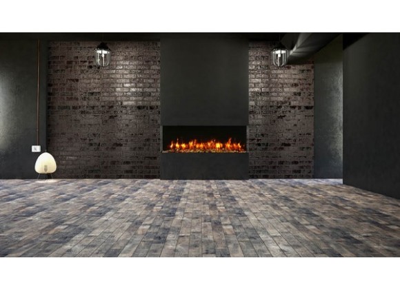 Amantii 60" Unit - 10 5/8" In Depth 3 Sided Glass Fireplace - Lifestyle