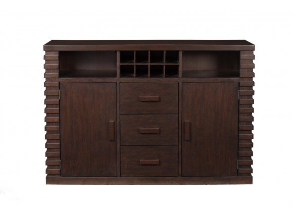 Alpine Furniture Trulinea Sideboard, Dark Espresso - Front Angle