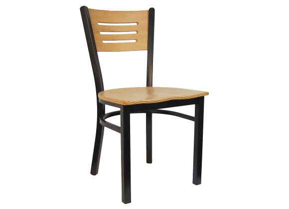 H&D Seating Index Veneer Metal Chair - Set of 2