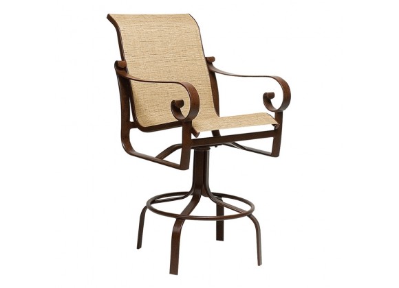 Woodard Belden Sling Swivel Bar Stool