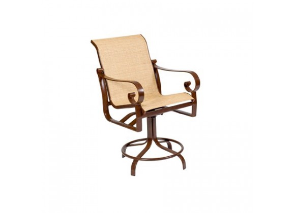 Woodard Belden Sling Swivel Counter Stool