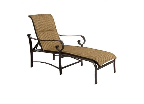 Woodard Belden Padded Sling Adjustable Chaise Lounge