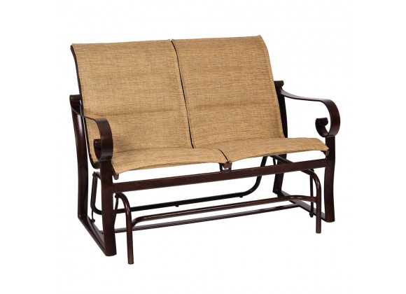 Woodard Belden Padded Sling Loveseat Glider