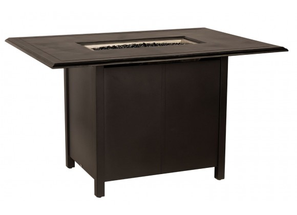 Woodard Solid Cast Rectangular Counter Height Fire Table