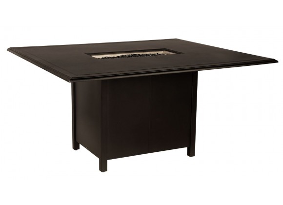 Woodard Solid Cast 70" x 60" Rectangular Counter Height Fire Table