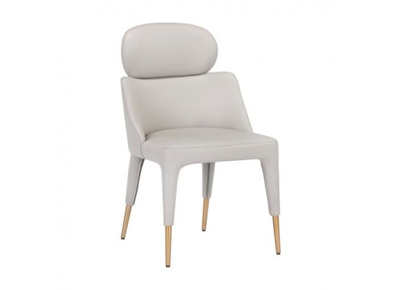 Sunpan Melody Dining Chair - Napa Stone - Front Side Angle