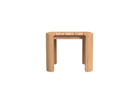Sunset West Natural Teak End Table Front
