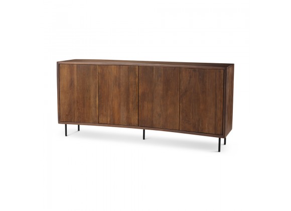 Mercana Lance 70.0L x 15.0W x 32.0H Medium Brown Solid Wood Sideboard 1