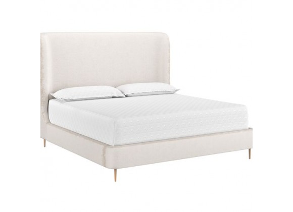 Sunpan Tierra Bed King Bergen Taupe - Front Side Angle