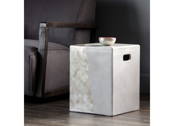 Sunpan Kyson End Table - Silver - Lifestyle