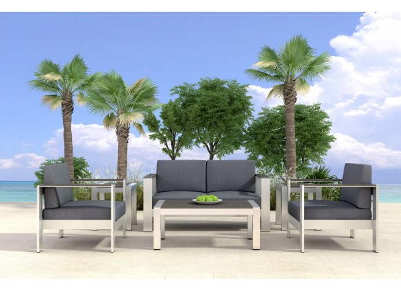 Zuo Modern Cosmopolitan Sofa in Dark Gray - Lifestyle