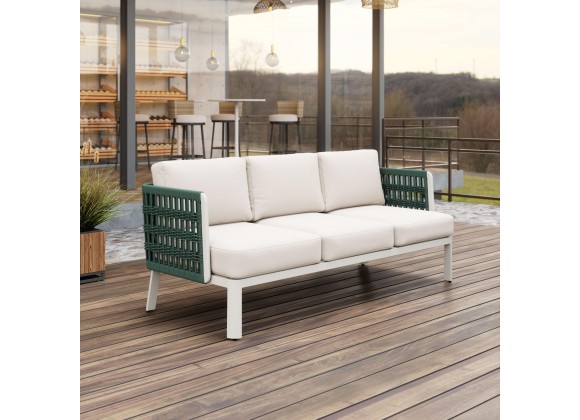 Zuo Modern Bridgehampton Sofa in White - Lifestyle