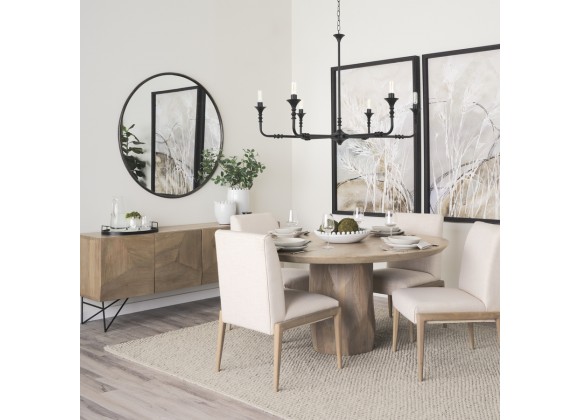 Mercana Fitzgerald 60" Light Brown Wood Dining Table
