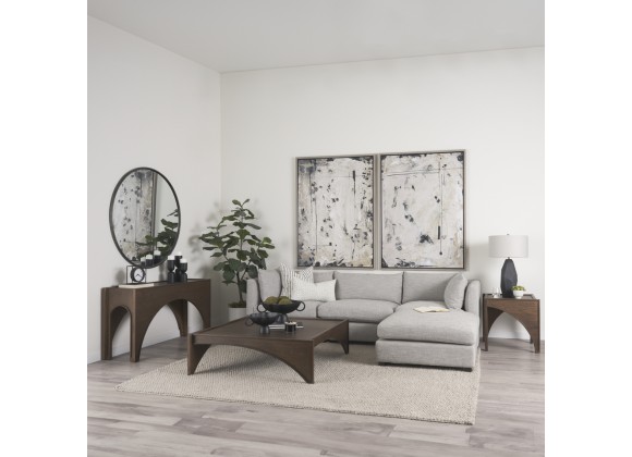Mercana Laraya Medium Brown Wood With Arches End Table