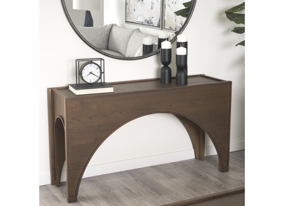 Mercana Laraya Dark Brown Wood Arched Console Table 3