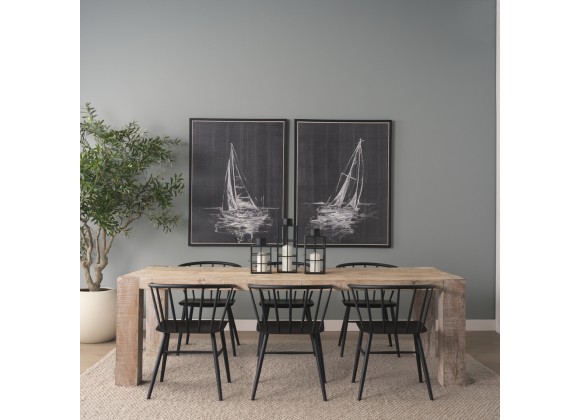 Mercana McArthur 94" Whitewash Reclaimed Wood Dining Table 2